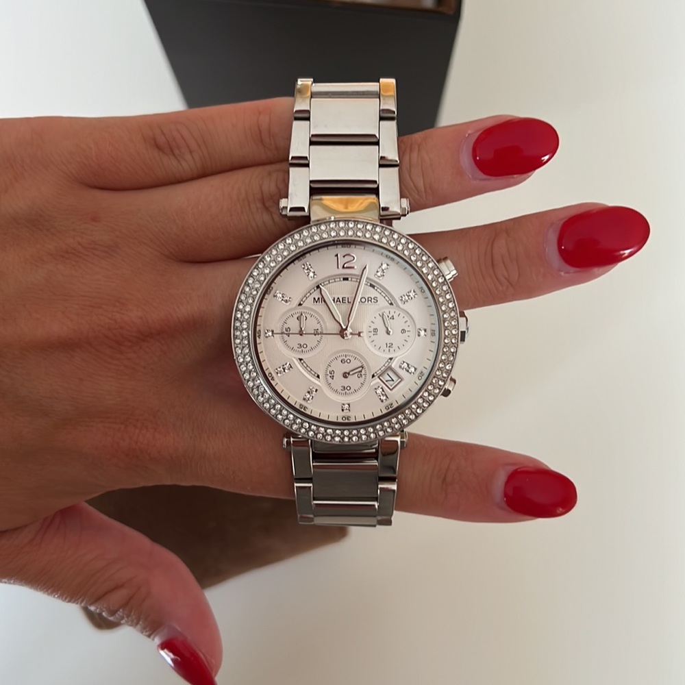 Michael Kors Women's Chronograph Parker Stainless Steel Bracelet Watch MK5353 - Picture 5 of 6